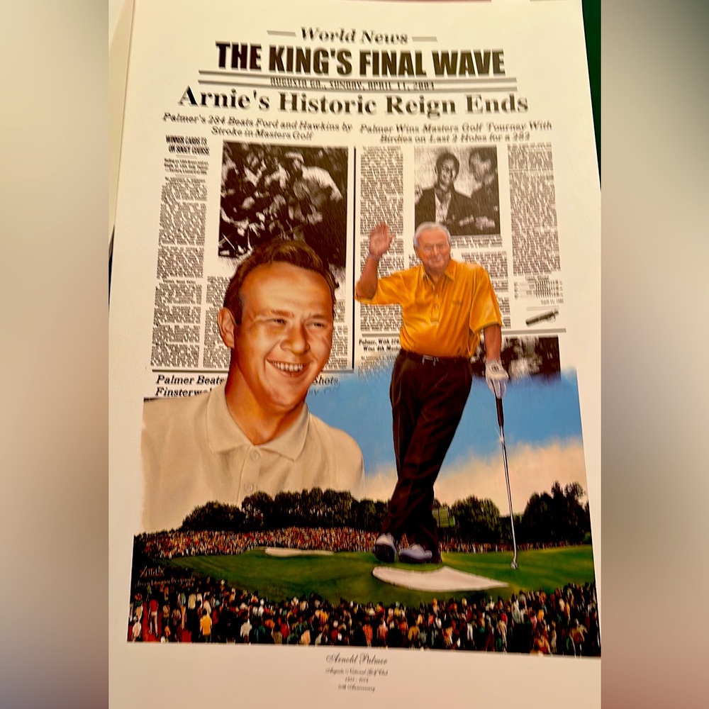 The Kings Final Wave Arnold Palmer Print 12x19